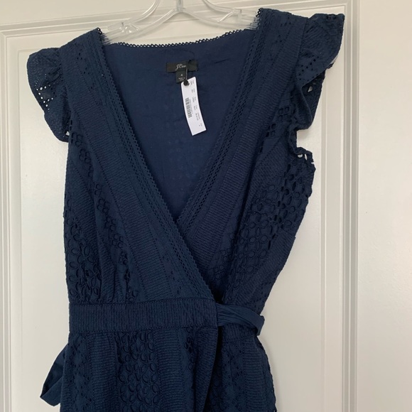 MIDI WRAP DRESS IN ALLOVER EYELET - Picture 5 of 9